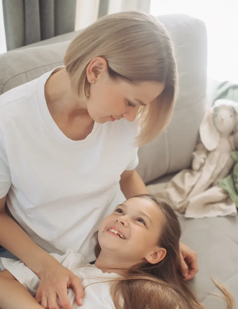 Mother with daughter