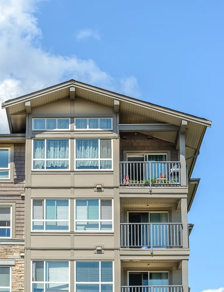Condo building exterior representing investment property in Calgary divorce
